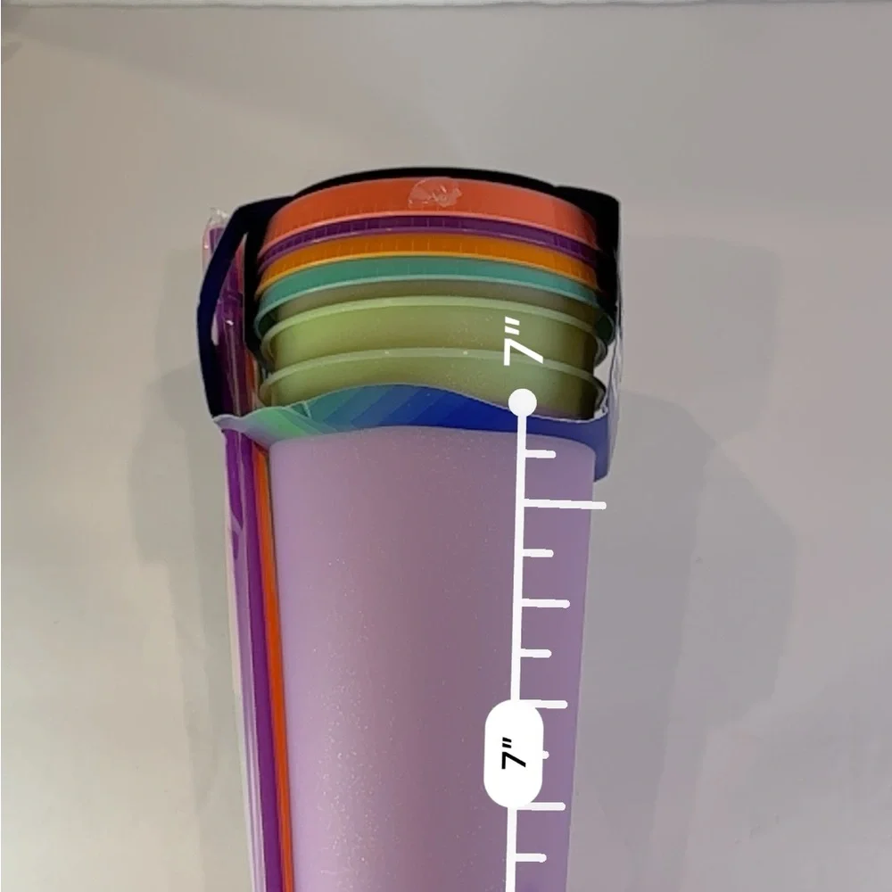 🆕 TAL 4pc Color Changing 24oz Glitter Tumbler Set w/ Straws